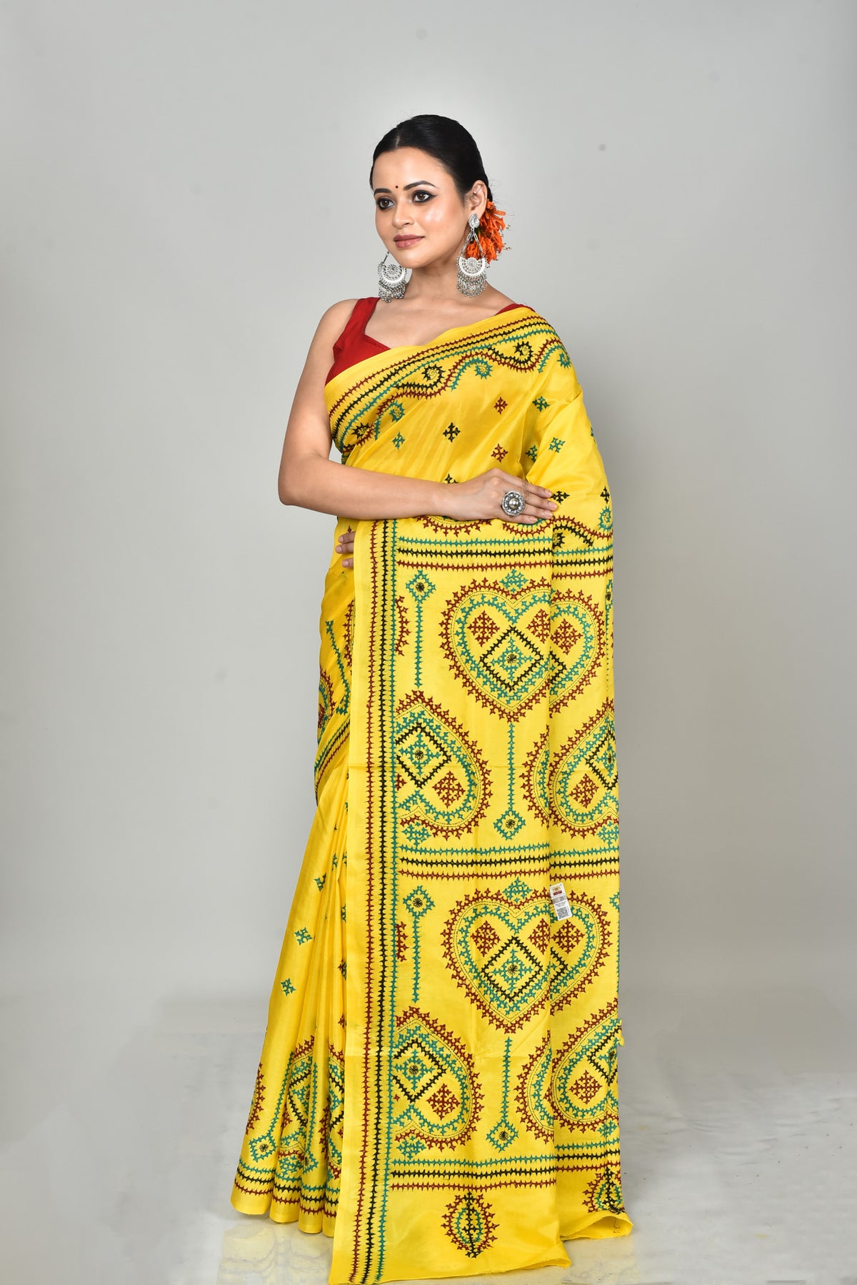 BANGALORE SILK GUJRATI STITCH SAREE