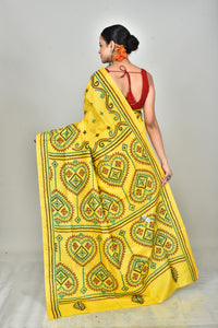BANGALORE SILK GUJRATI STITCH SAREE