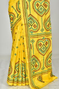 BANGALORE SILK GUJRATI STITCH SAREE