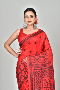 BANGALORE SILK GUJRATI STITCH SAREE