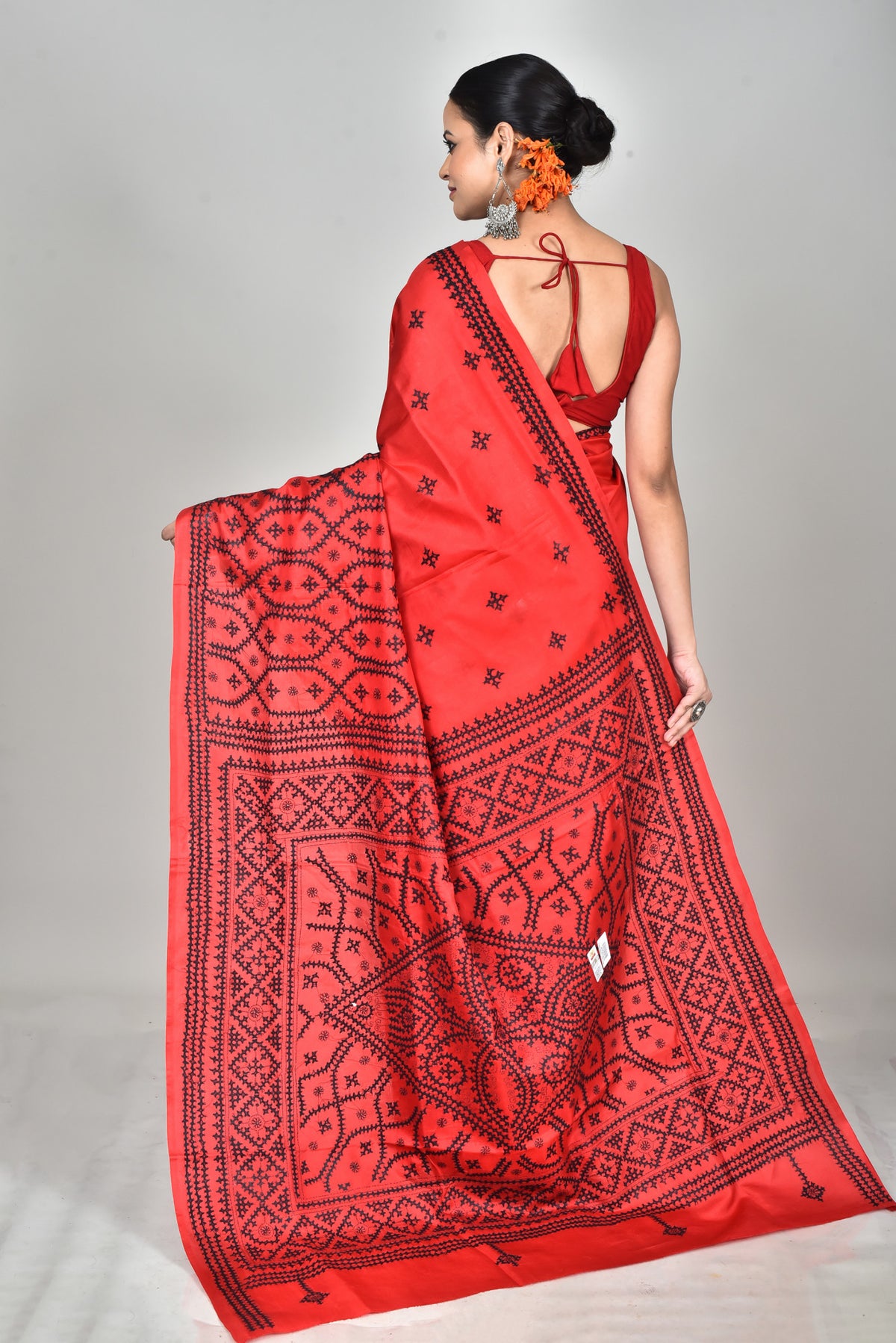 BANGALORE SILK GUJRATI STITCH SAREE