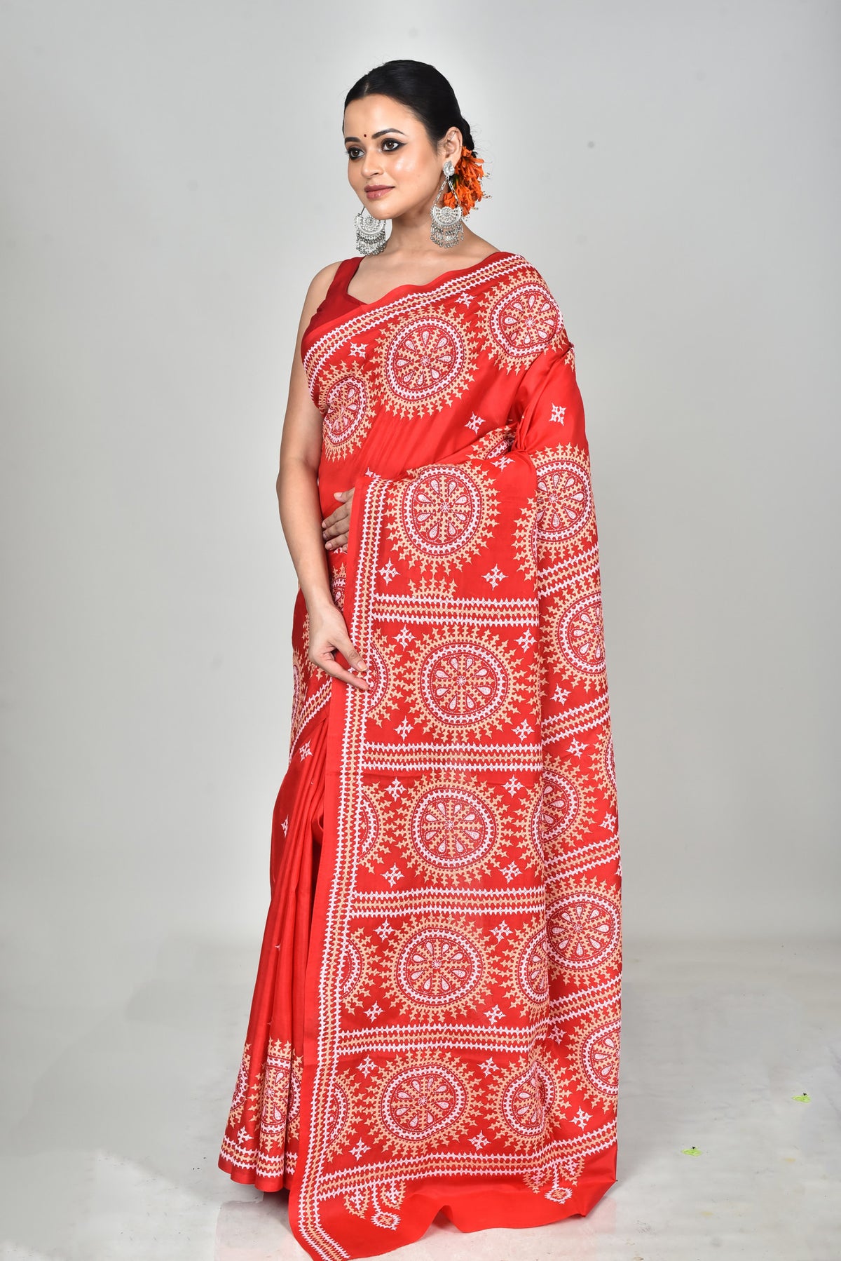BANGALORE SILK GUJRATI STITCH SAREE