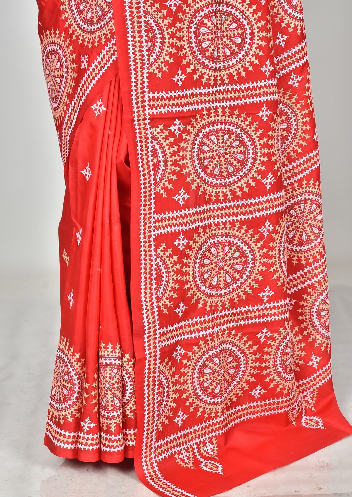 BANGALORE SILK GUJRATI STITCH SAREE