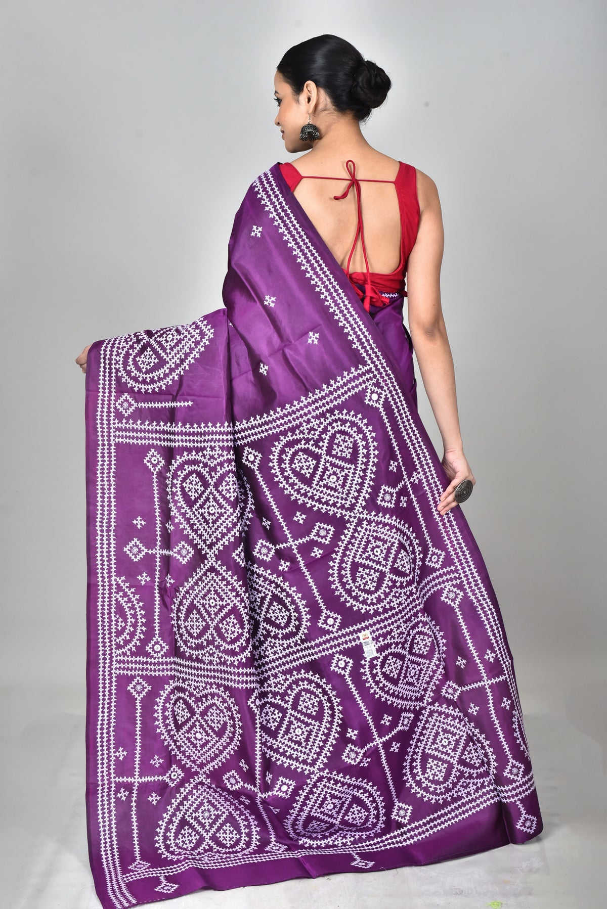 BANGALORE SILK GUJRATI STITCH SAREE