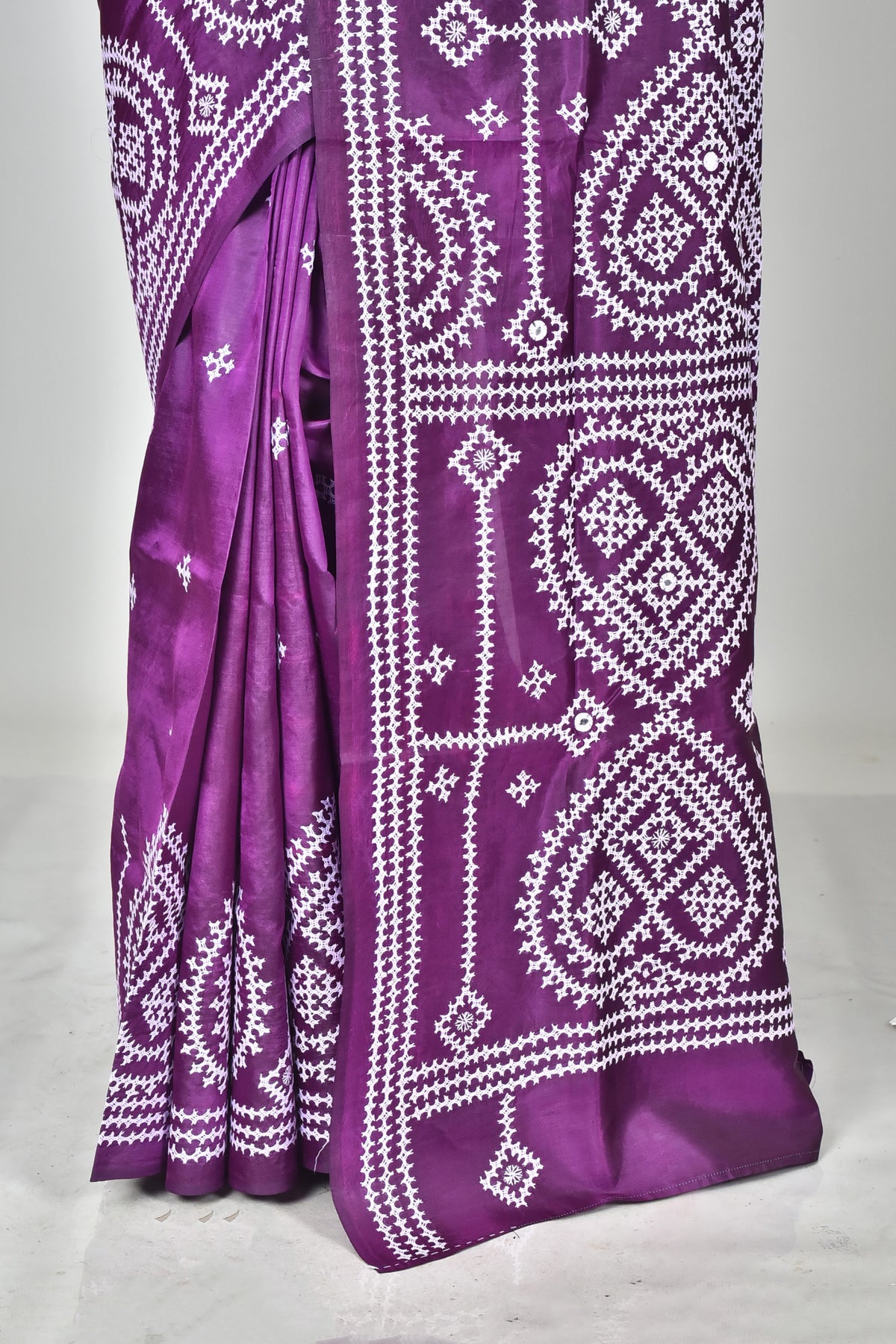 BANGALORE SILK GUJRATI STITCH SAREE
