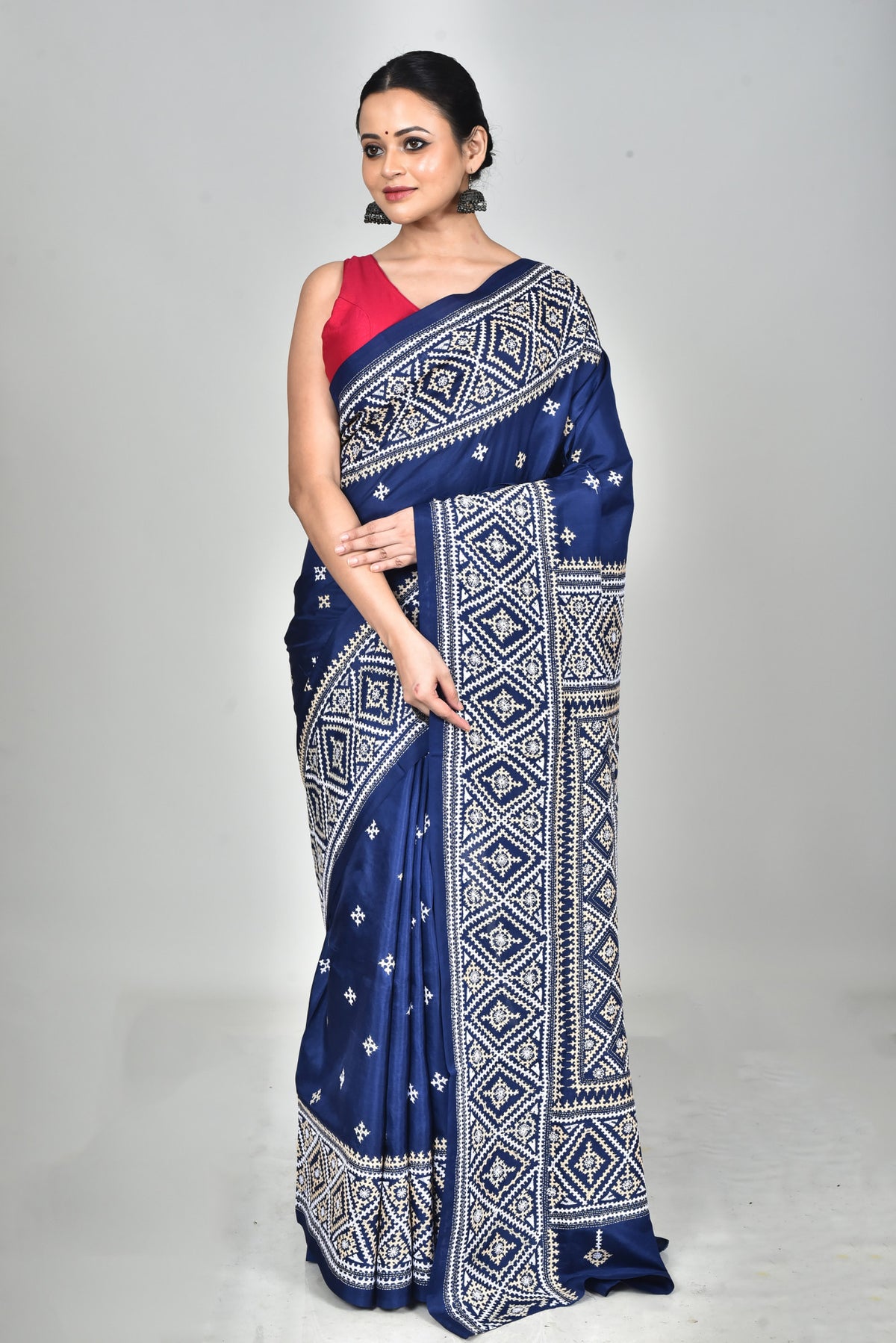 BANGALORE SILK GUJRATI STITCH SAREE