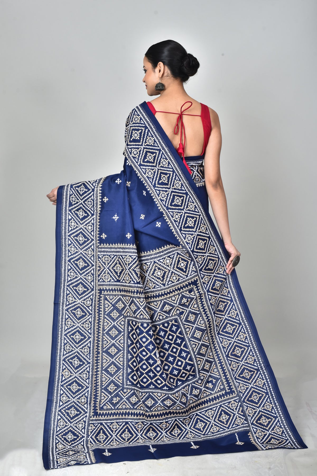 BANGALORE SILK GUJRATI STITCH SAREE