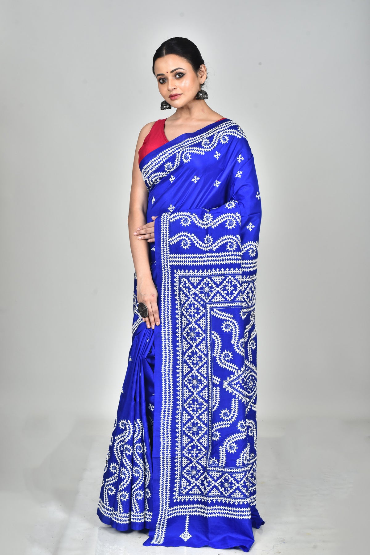 BANGALORE SILK GUJRATI STITCH SAREE