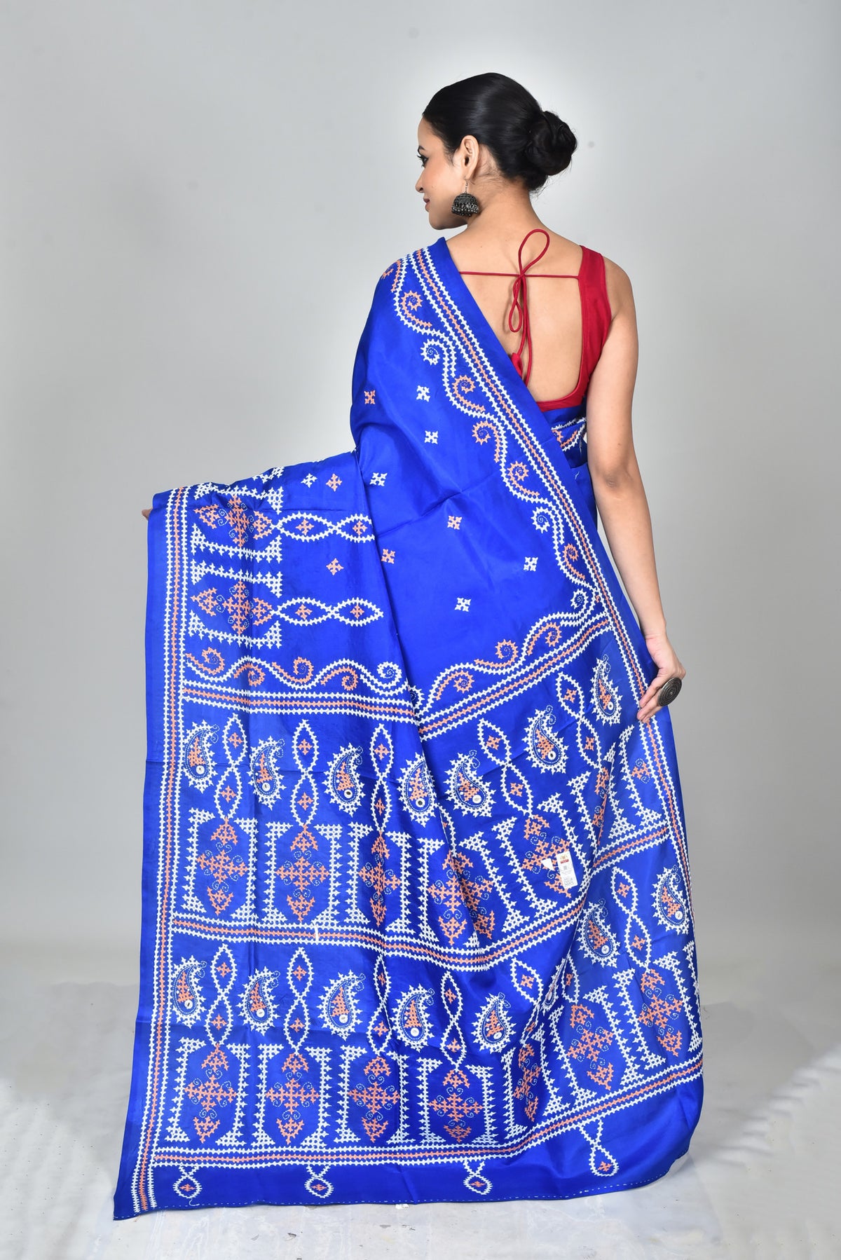 BANGALORE SILK GUJRATI STITCH SAREE