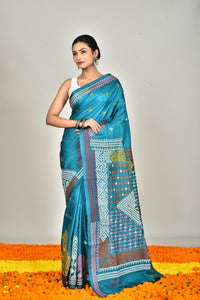 BANGALORE SILK GUJRATI STITCH SAREE