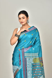 BANGALORE SILK GUJRATI STITCH SAREE