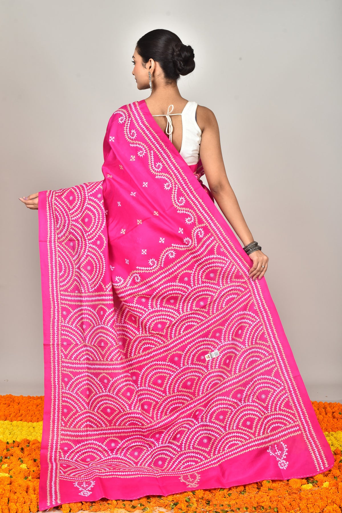 BANGALORE SILK GUJRATI STITCH SAREE