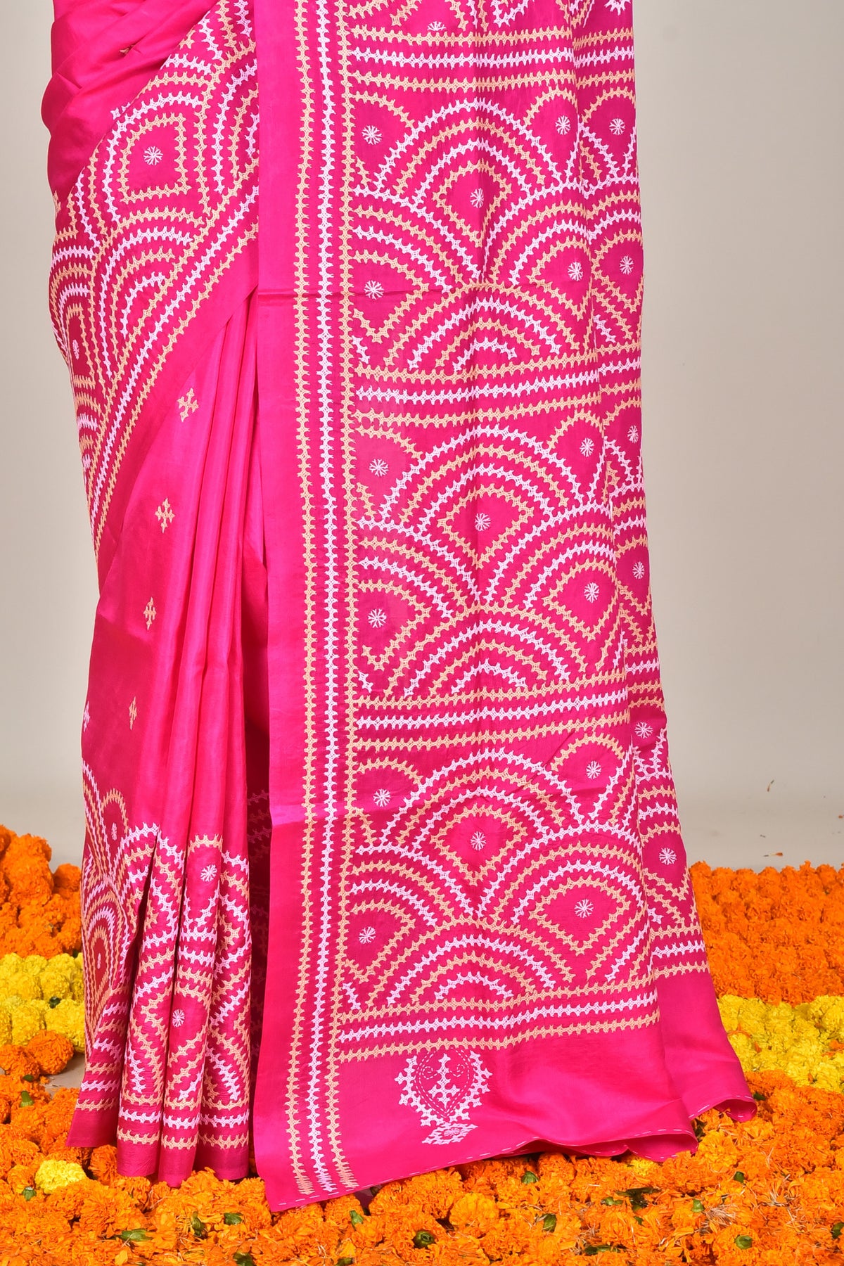 BANGALORE SILK GUJRATI STITCH SAREE