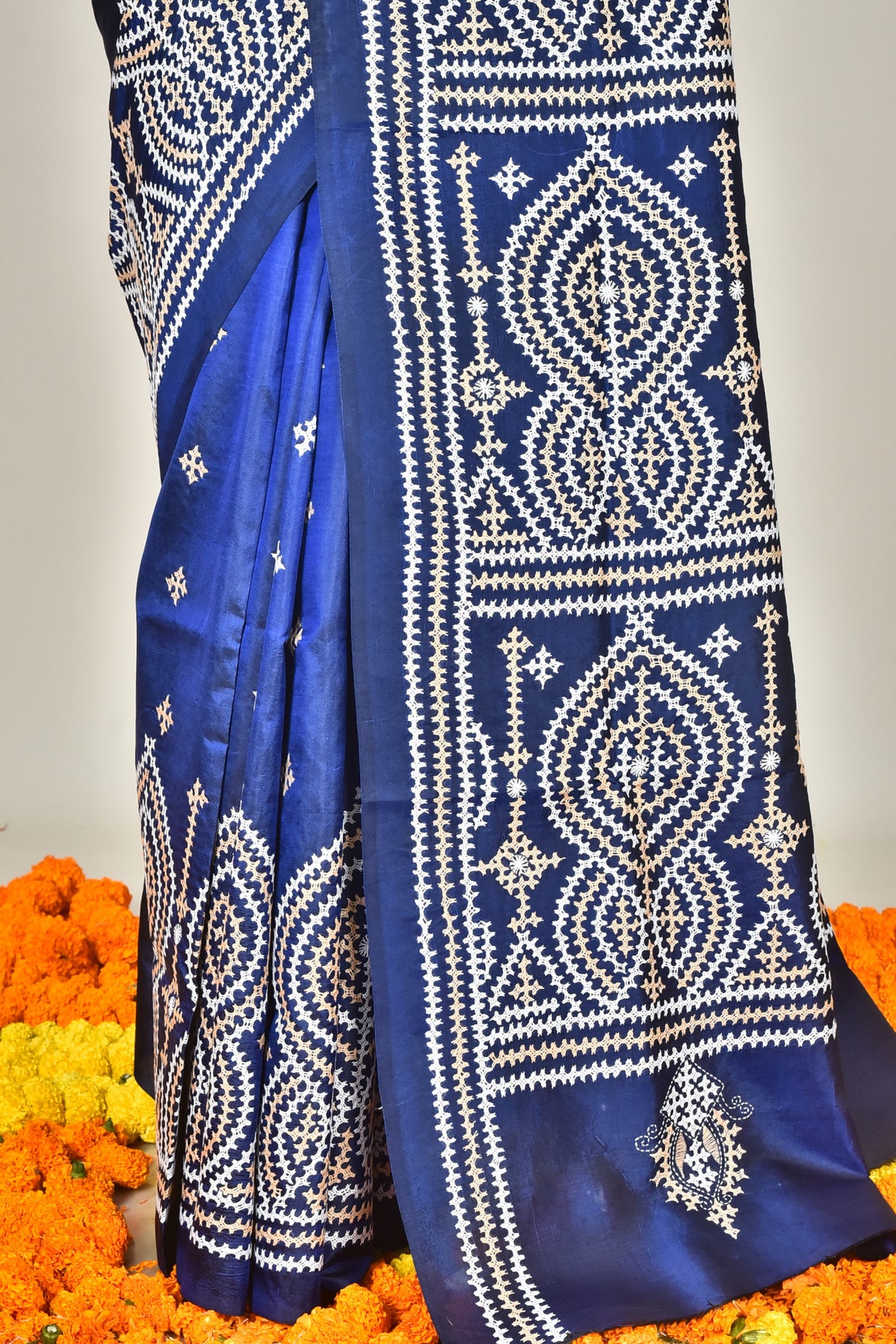 BANGALORE SILK GUJRATI STITCH SAREE