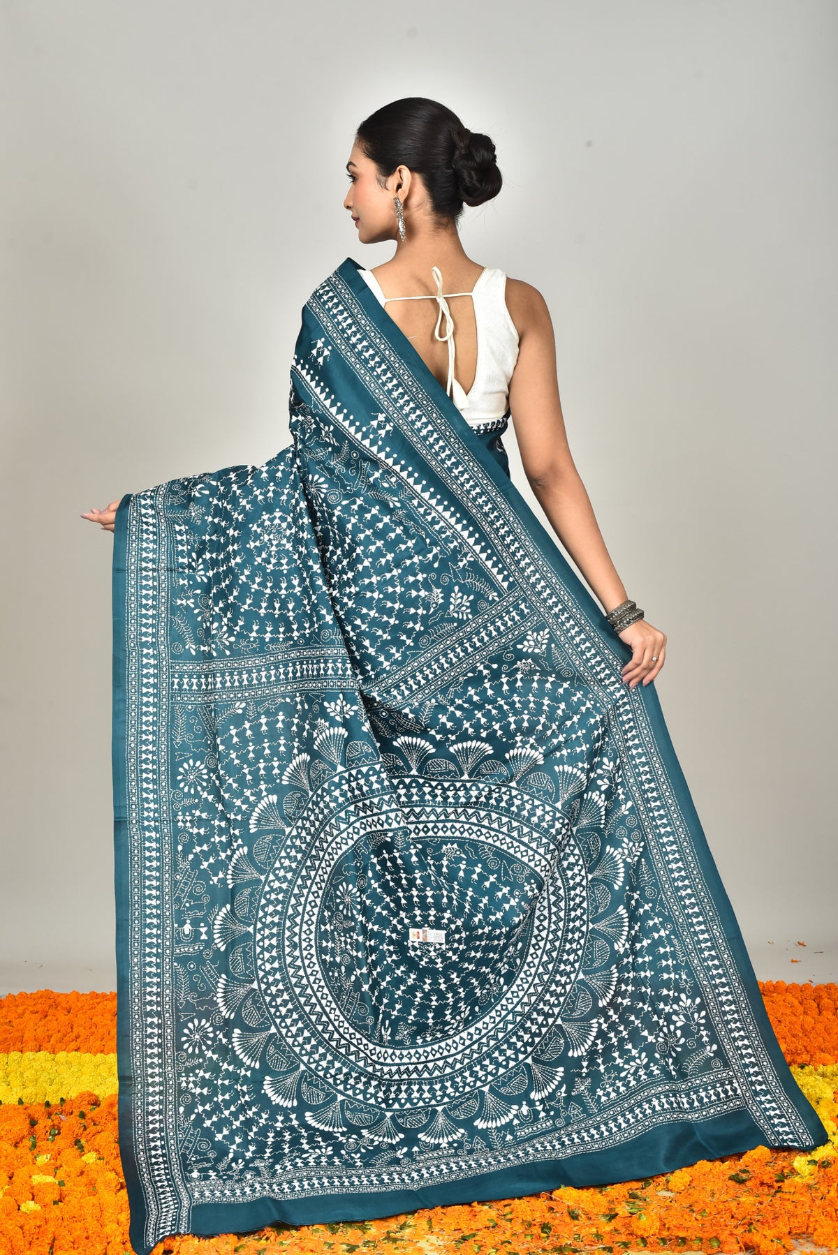 BANGALORE SILK GUJRATI STITCH SAREE
