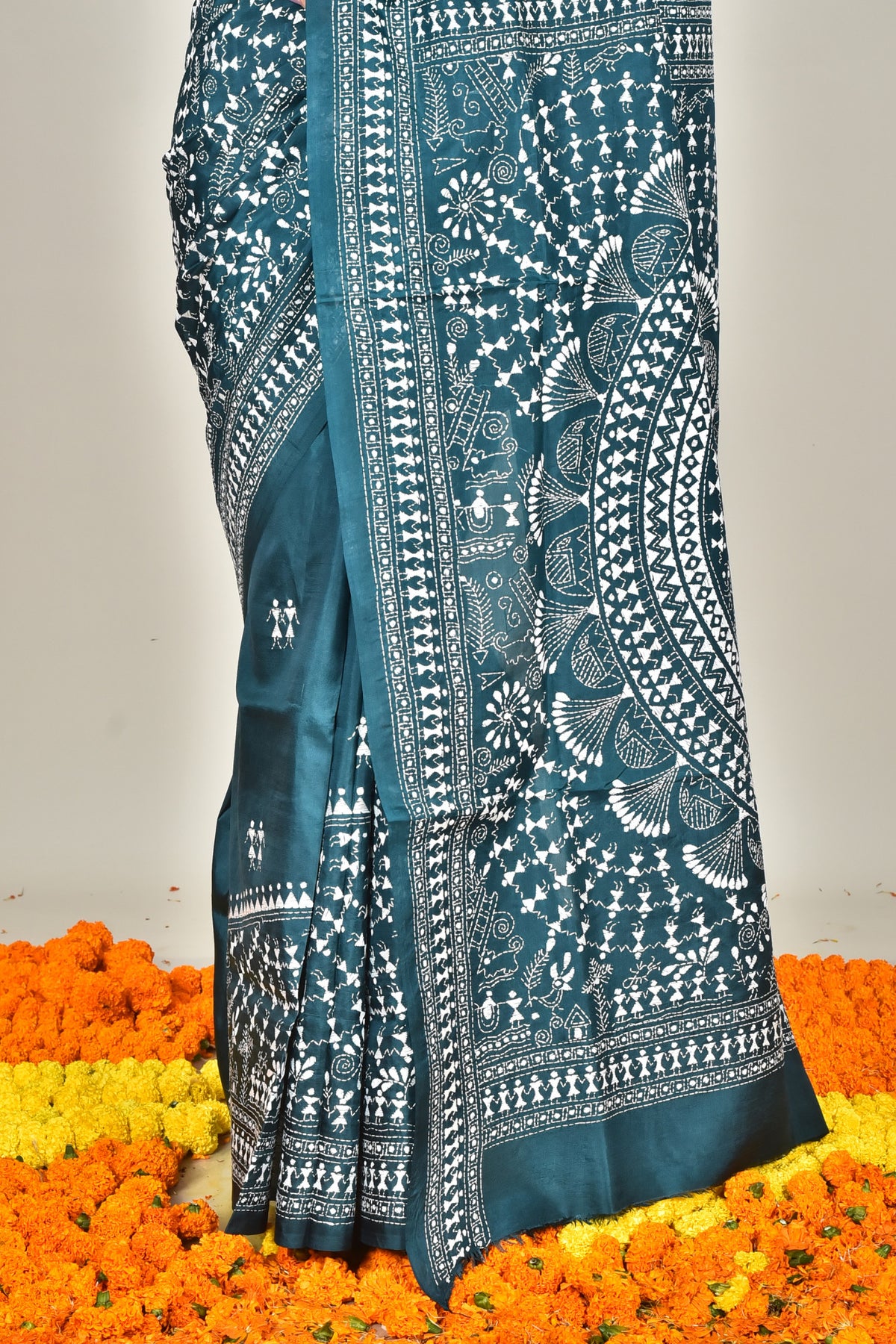BANGALORE SILK GUJRATI STITCH SAREE