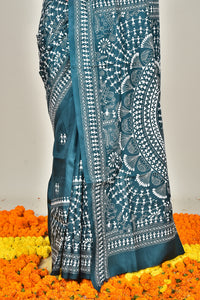 BANGALORE SILK GUJRATI STITCH SAREE