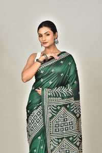 BANGALORE SILK GUJRATI STITCH SAREE