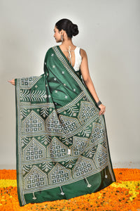 BANGALORE SILK GUJRATI STITCH SAREE