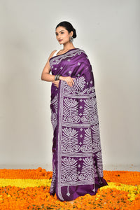 BANGALORE SILK GUJRATI STITCH SAREE