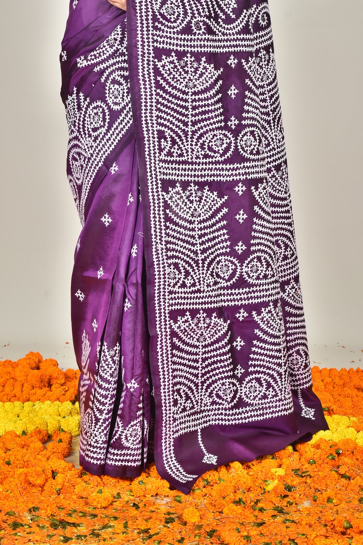 BANGALORE SILK GUJRATI STITCH SAREE