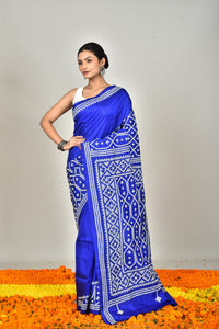 BANGALORE SILK GUJRATI STITCH SAREE