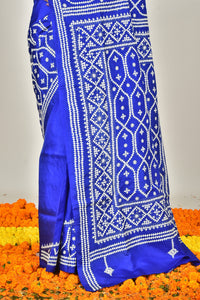 BANGALORE SILK GUJRATI STITCH SAREE