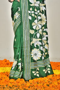 BANGALORE SILK KANTHA STITCH SAREE