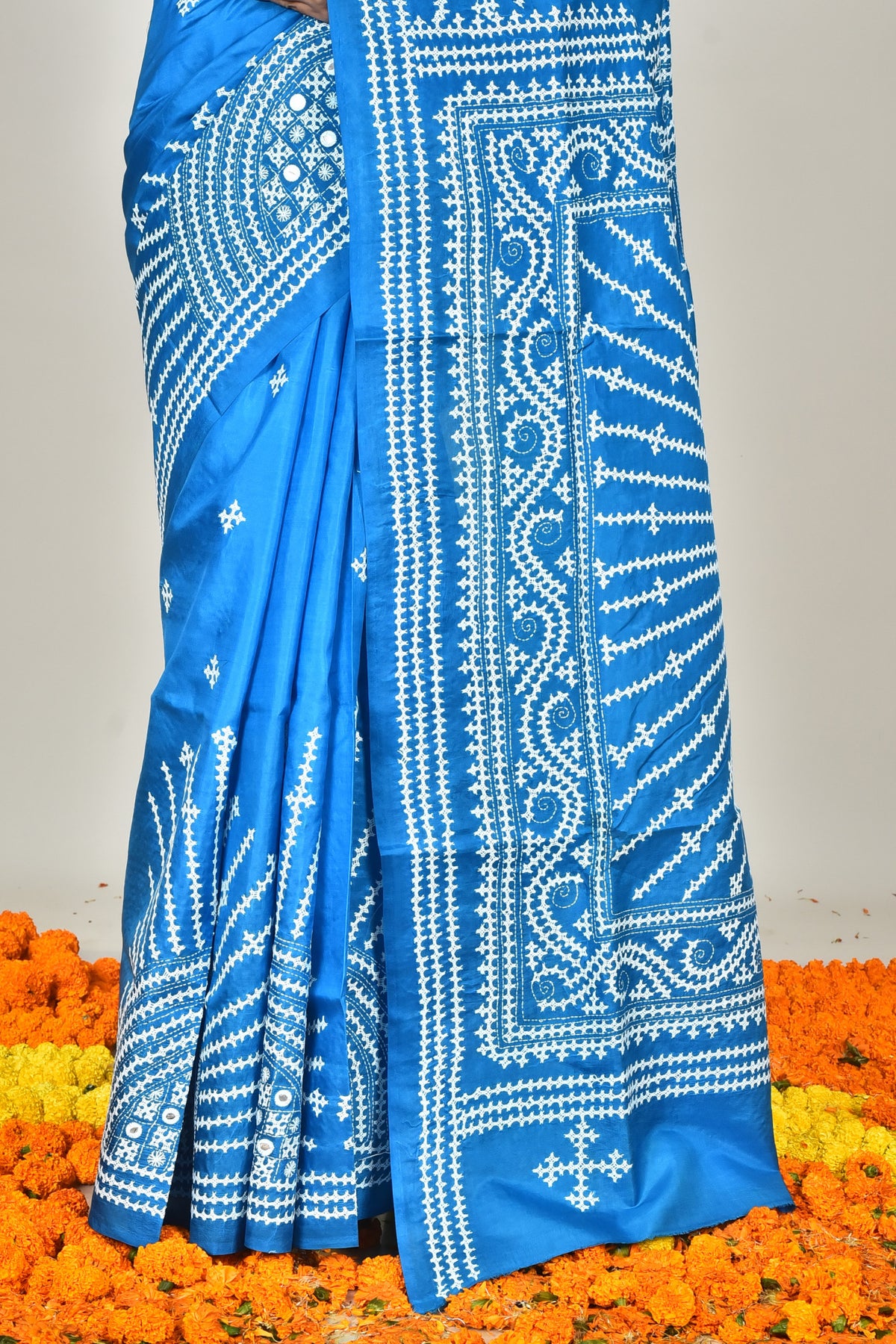 BANGALORE SILK GUJRATI STITCH SAREE
