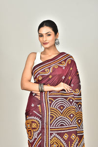 BANGALORE SILK GUJRATI STITCH SAREE