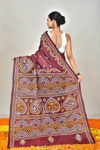 BANGALORE SILK GUJRATI STITCH SAREE