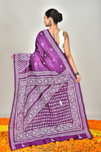 BANGALORE SILK GUJRATI STITCH SAREE