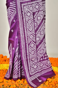 BANGALORE SILK GUJRATI STITCH SAREE