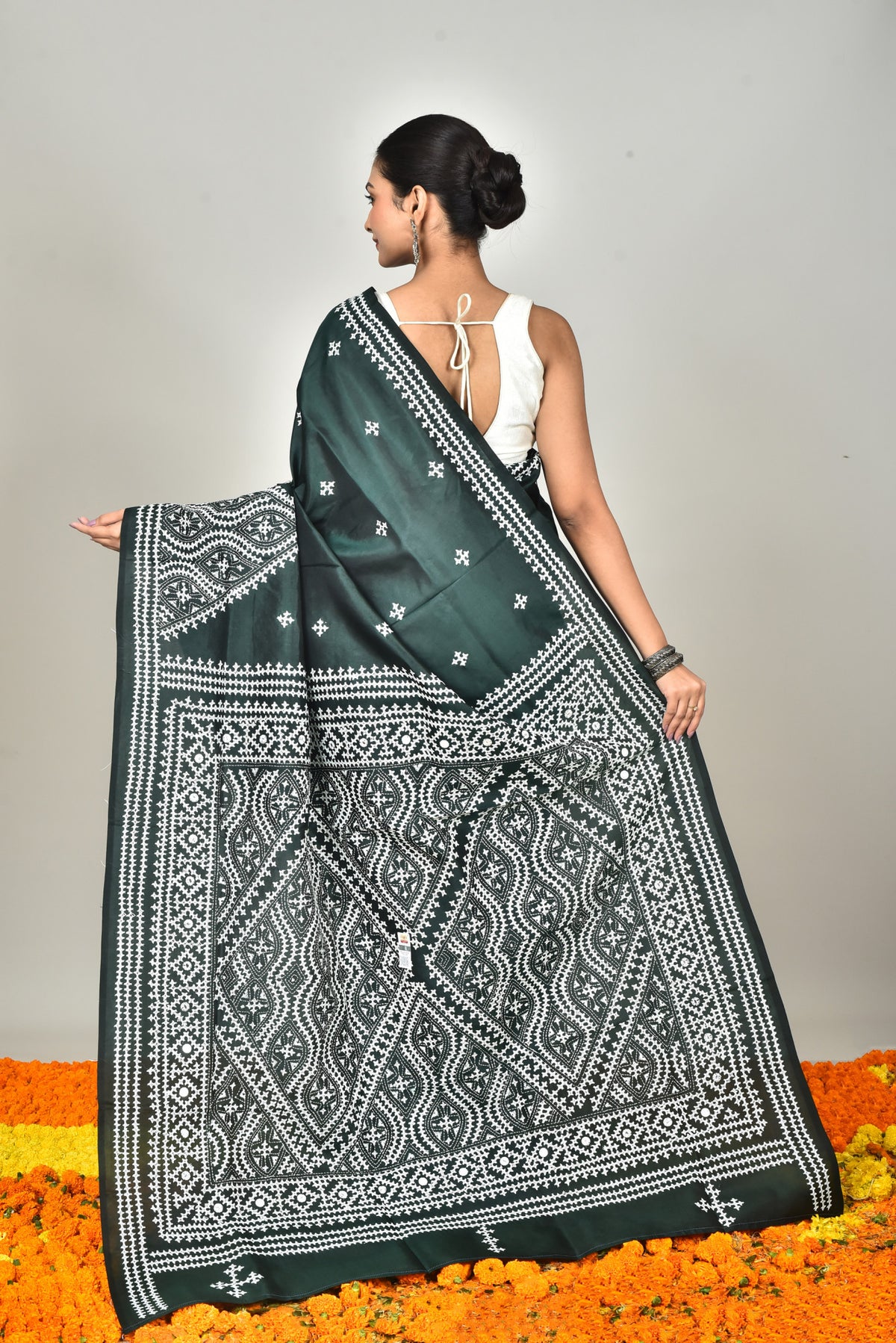 BANGALORE SILK GUJRATI STITCH SAREE