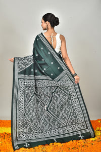 BANGALORE SILK GUJRATI STITCH SAREE