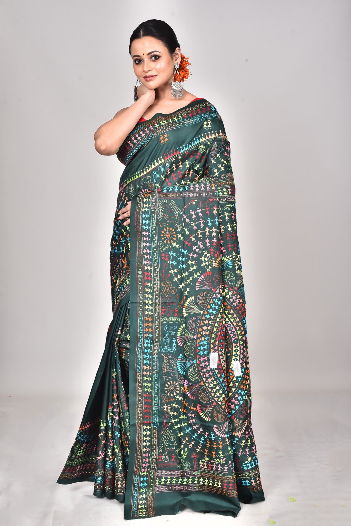 BANGALORE SILK KANTHA SAREE