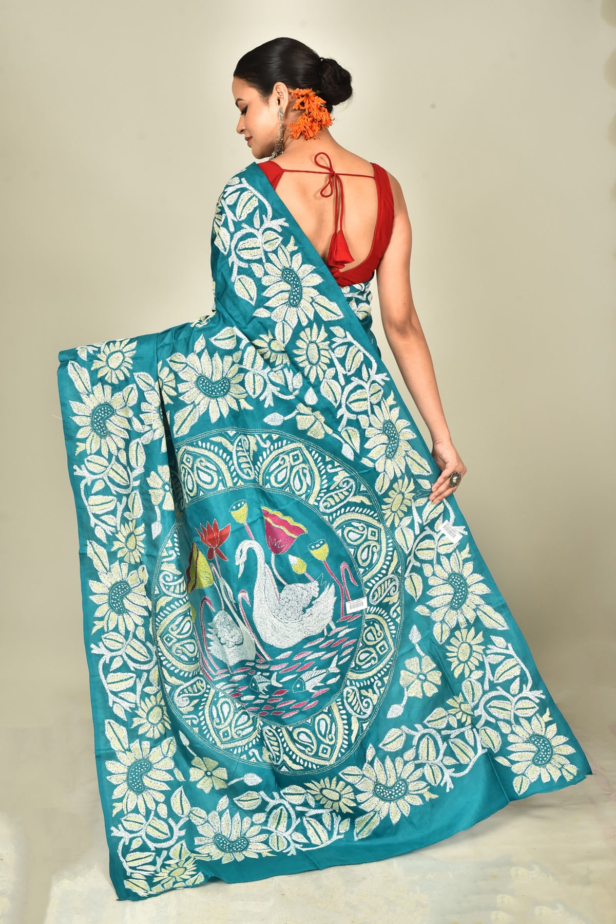 BANGALORE SILK KANTHA SAREE