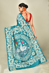 BANGALORE SILK KANTHA SAREE