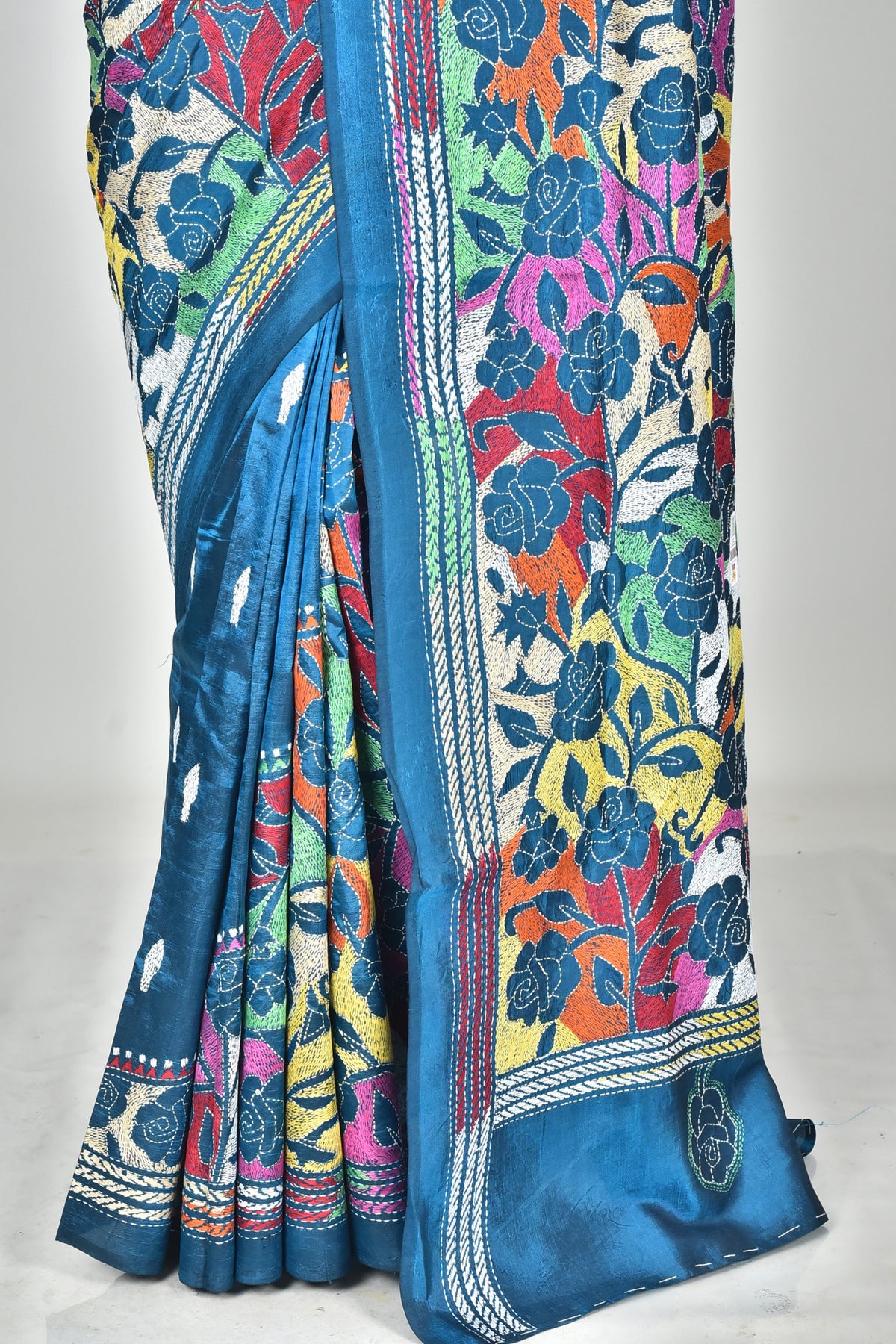 BANGALORE SILK KANTHA SAREE