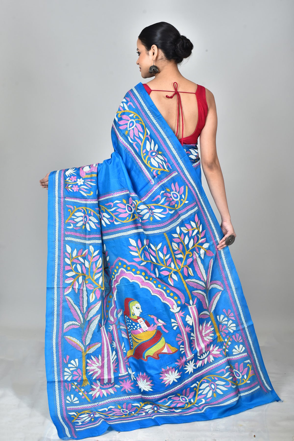 BANGALORE SILK KANTHA SAREE