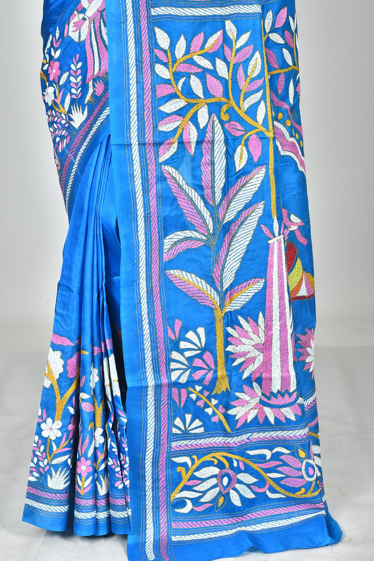 BANGALORE SILK KANTHA SAREE