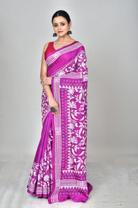 BANGALORE SILK KANTHA SAREE