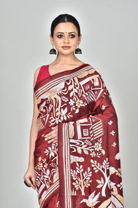 BANGALORE SILK KANTHA SAREE