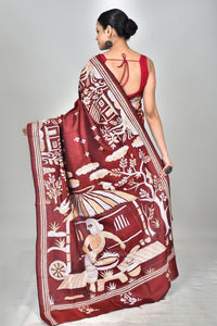 BANGALORE SILK KANTHA SAREE