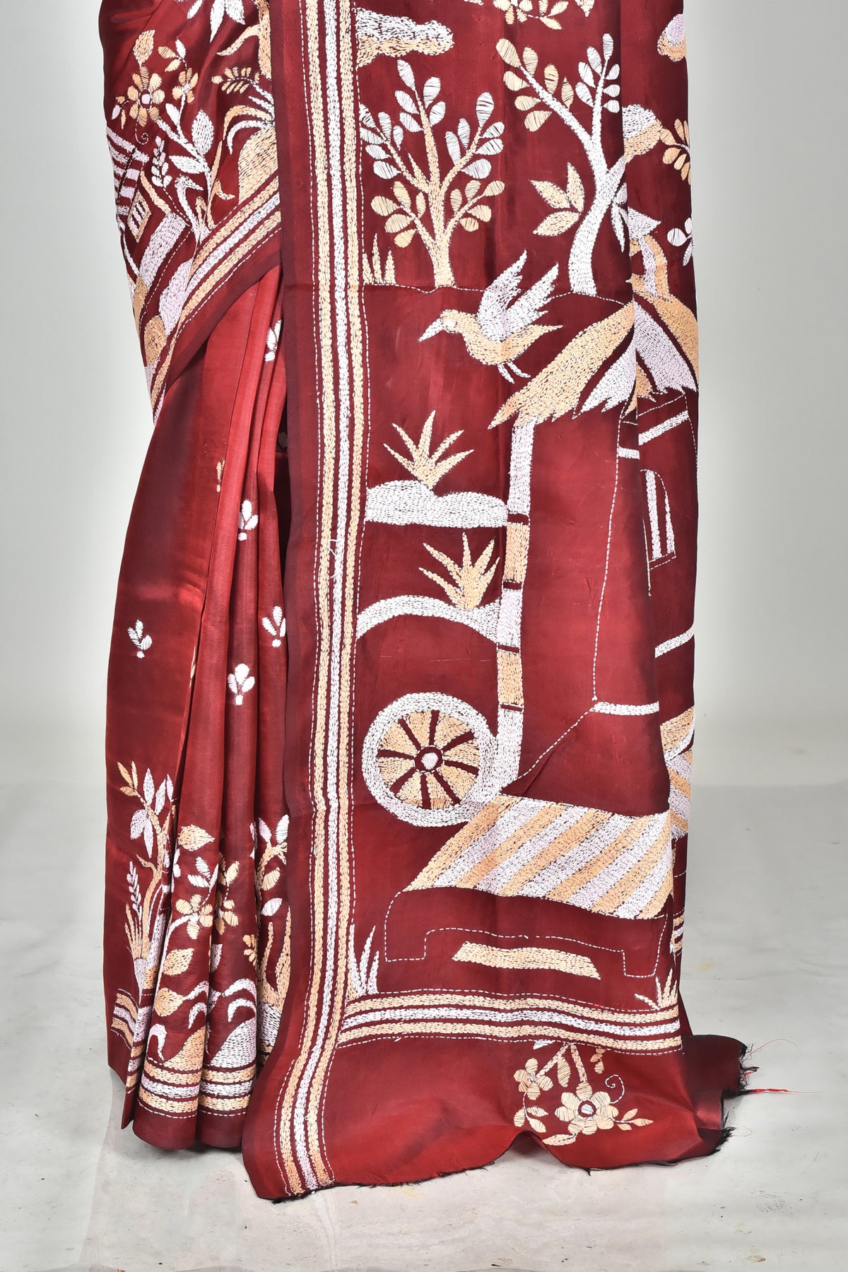BANGALORE SILK KANTHA SAREE
