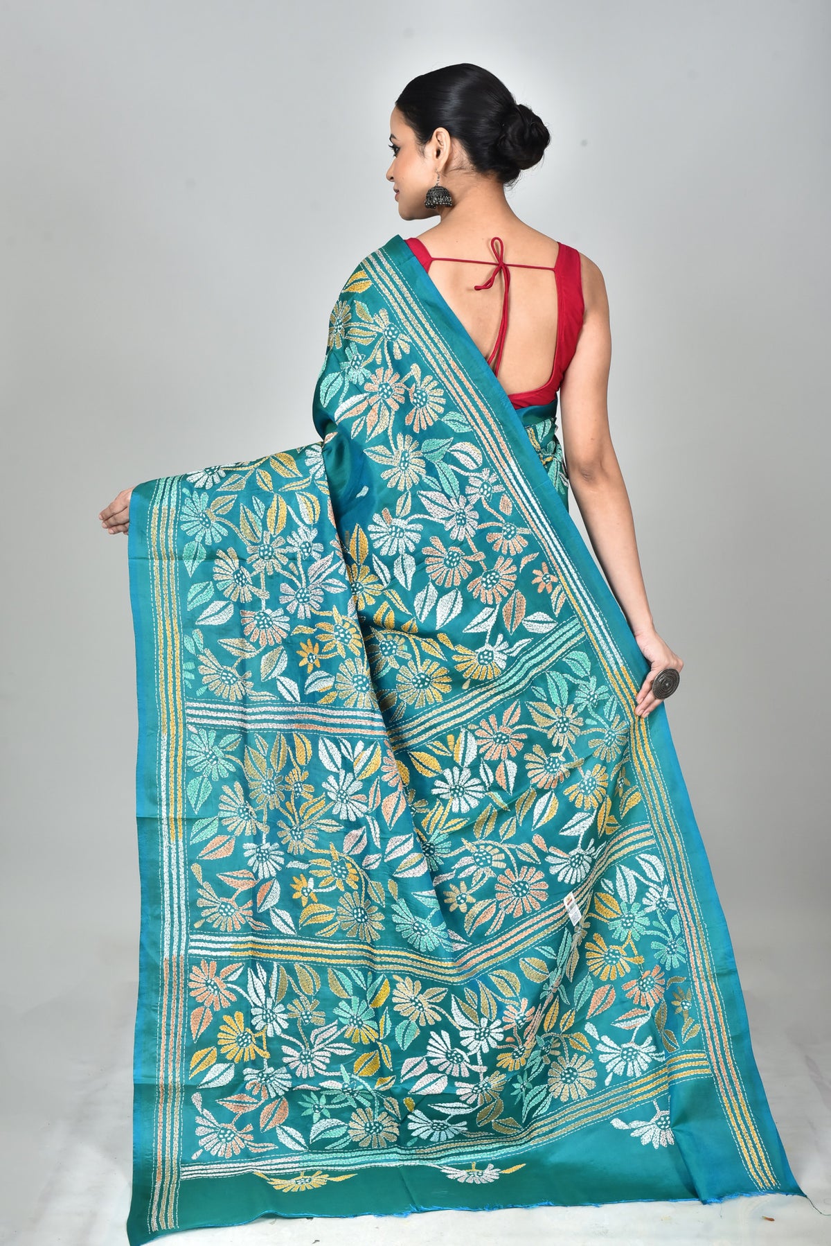 BANGALORE SILK KANTHA SAREE