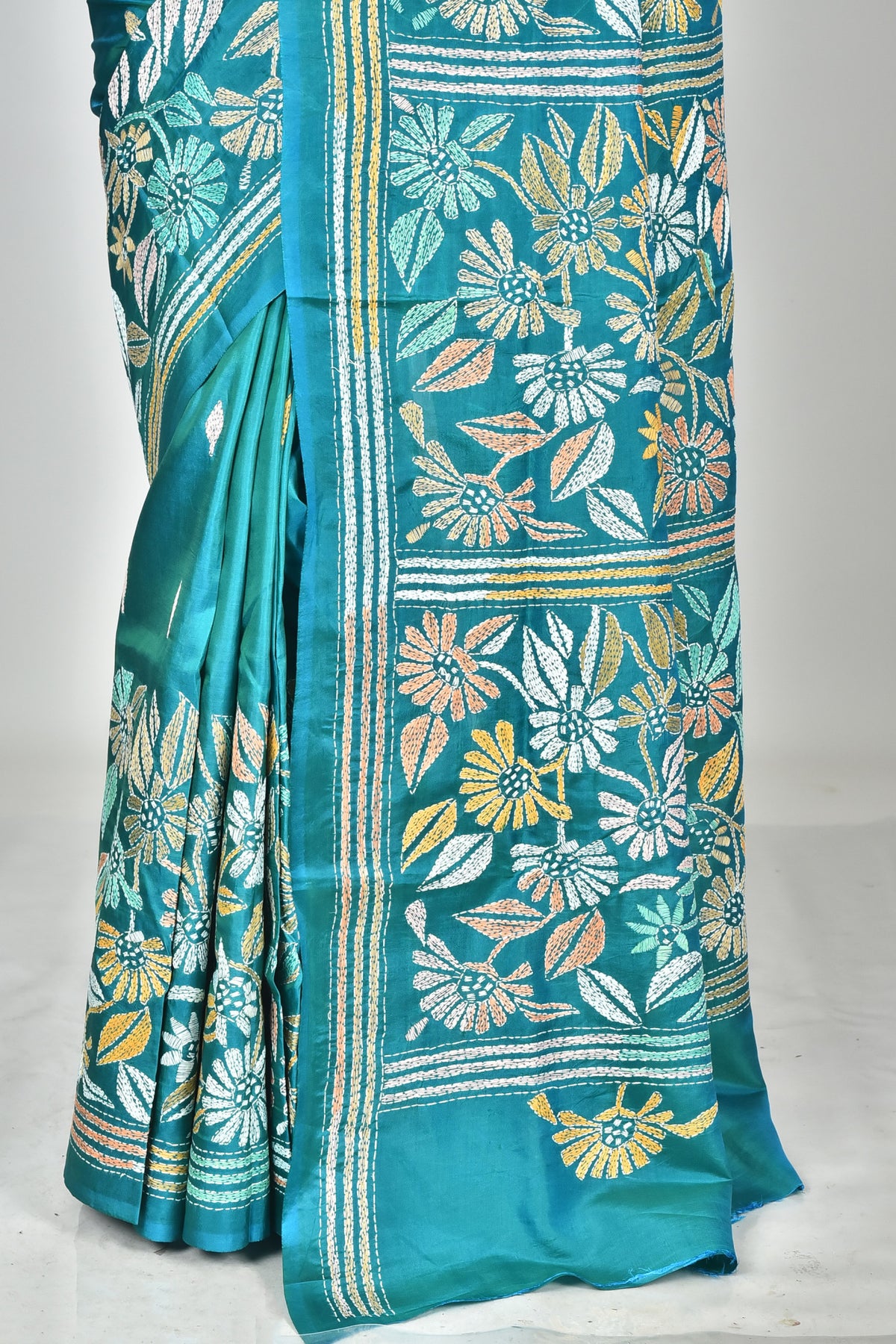 BANGALORE SILK KANTHA SAREE