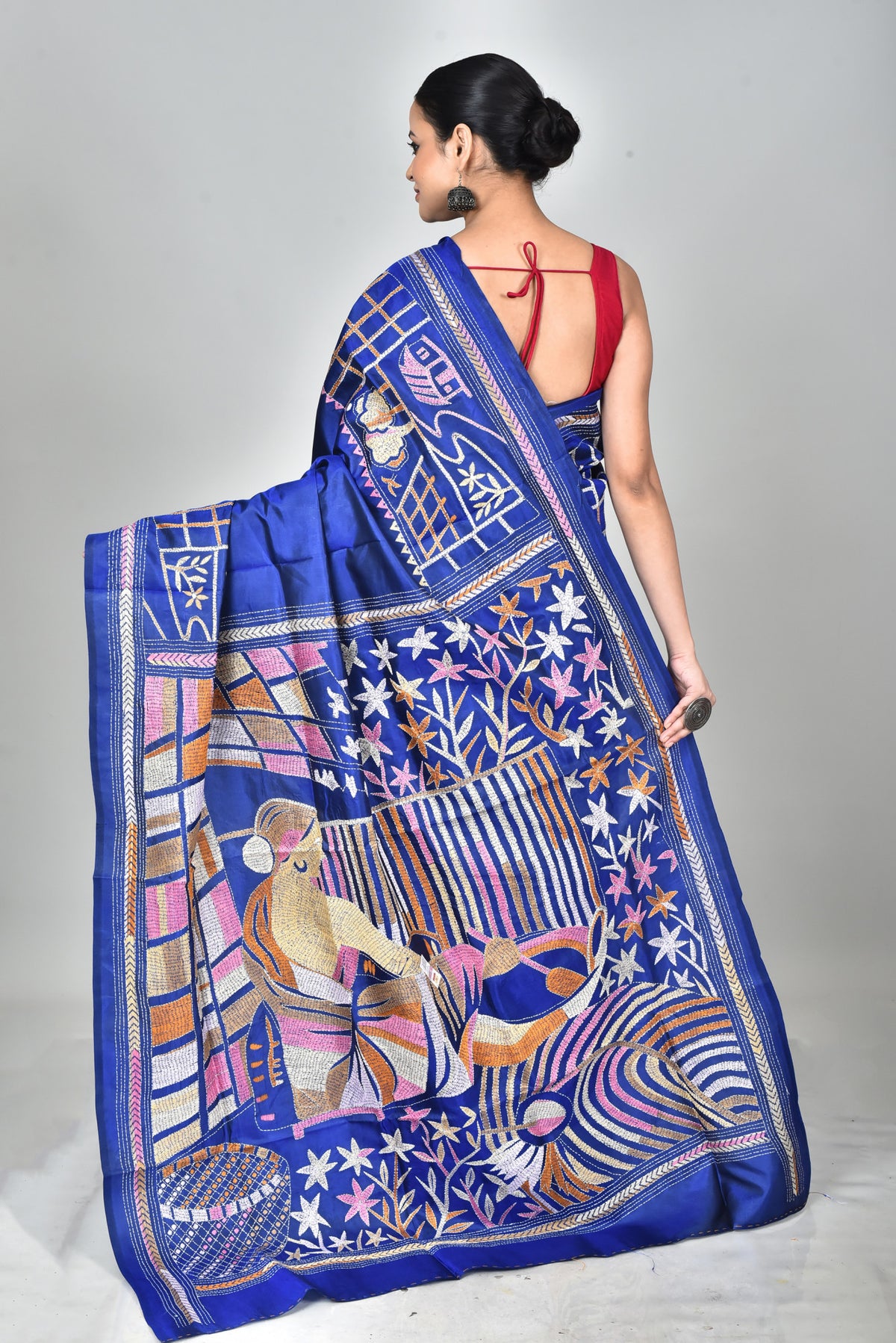 BANGALORE SILK KANTHA SAREE