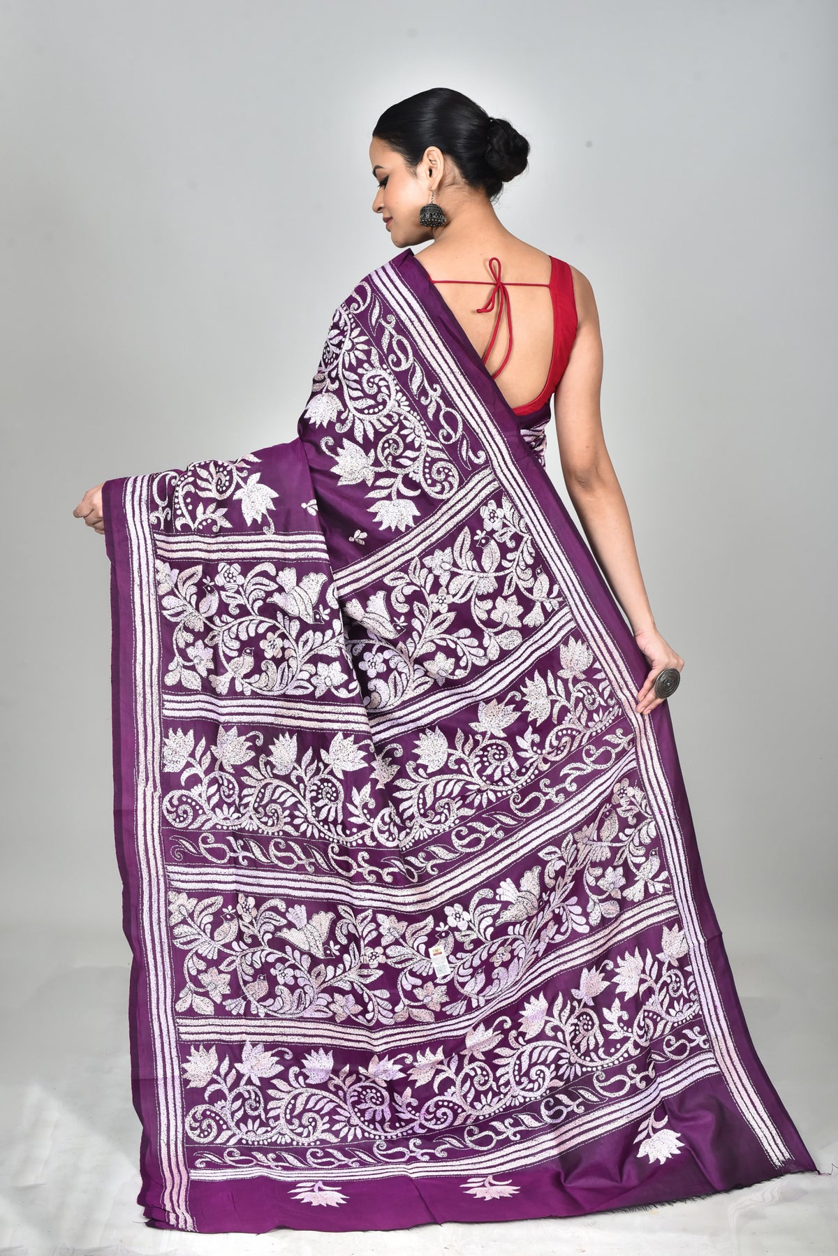 BANGALORE SILK KANTHA SAREE