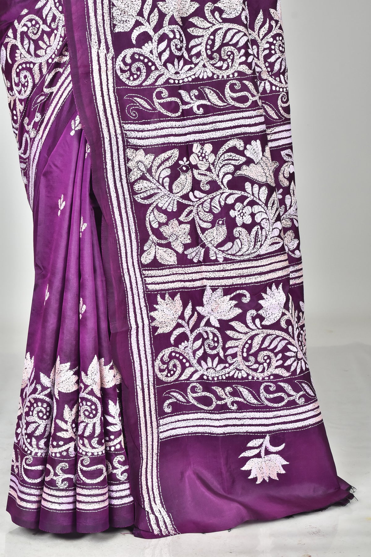BANGALORE SILK KANTHA SAREE